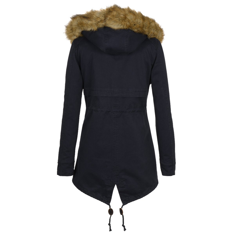 Damska Kurtka Parka Zimowa 2w1 Granatowa (489)