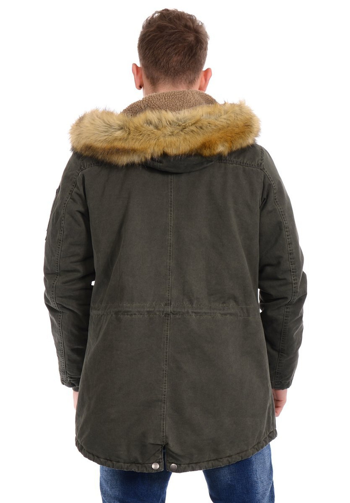 Męska Kurtka Parka Paweł Zielona