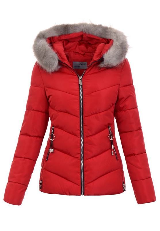 Damska Kurtka Zimona Aleksandra Czerwona