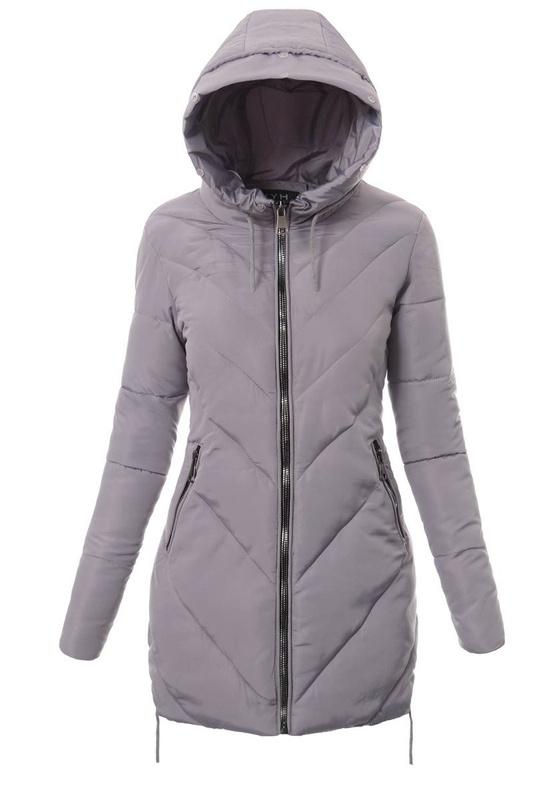 Damska Zimowa Kurtka Ortalionowa Lucyna Szara
