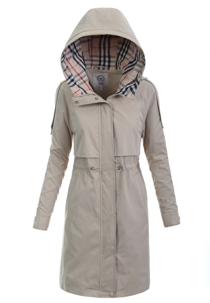 Damska Kurtka Parka Wiosenna Idalia Beżowa