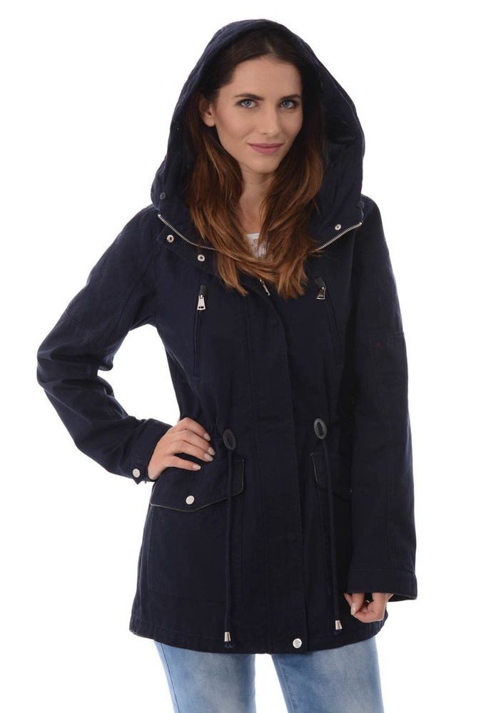 Damska Kurtka Parka Zimowa 2w1 Amira Granatowa