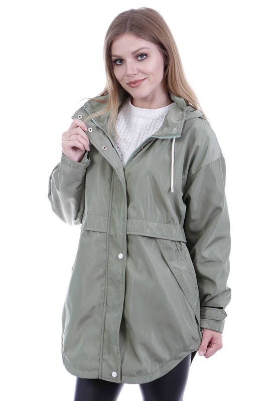 Damska Kurtka Parka Wiosenna Ksenia Zielona