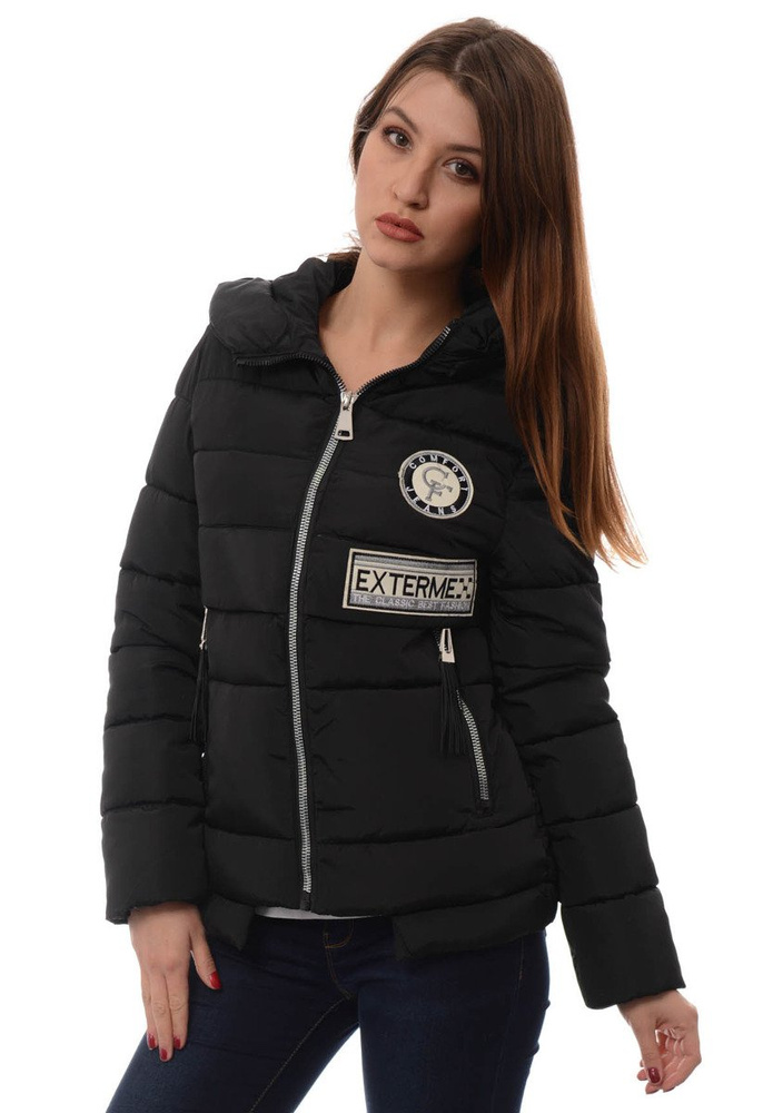 Damska Zimowa Kurtka Ortalionowa Lea Czarna
