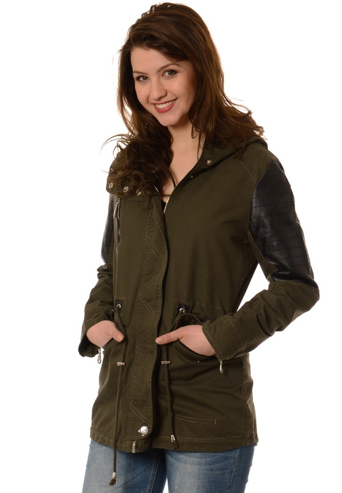 Damska Kurtka Parka Przejściowa Clarisse Zielona