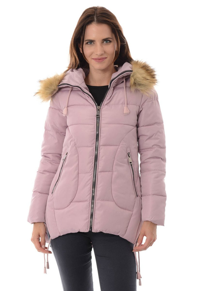 Damska Zimowa Ortalionowa Kurtka Pamela Różowa
