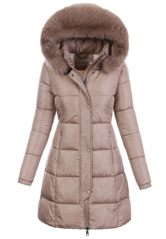 Damska Kurtka Pikowana Jagna Brązowa