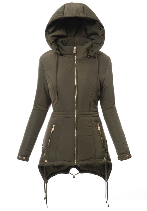 Damska Zimowa Kurtka Ortalionowa Karla Zielona