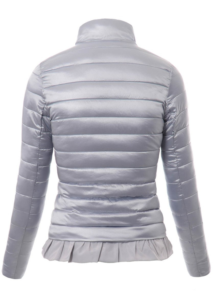 Damska Wiosenna Kurtka Srebrna
