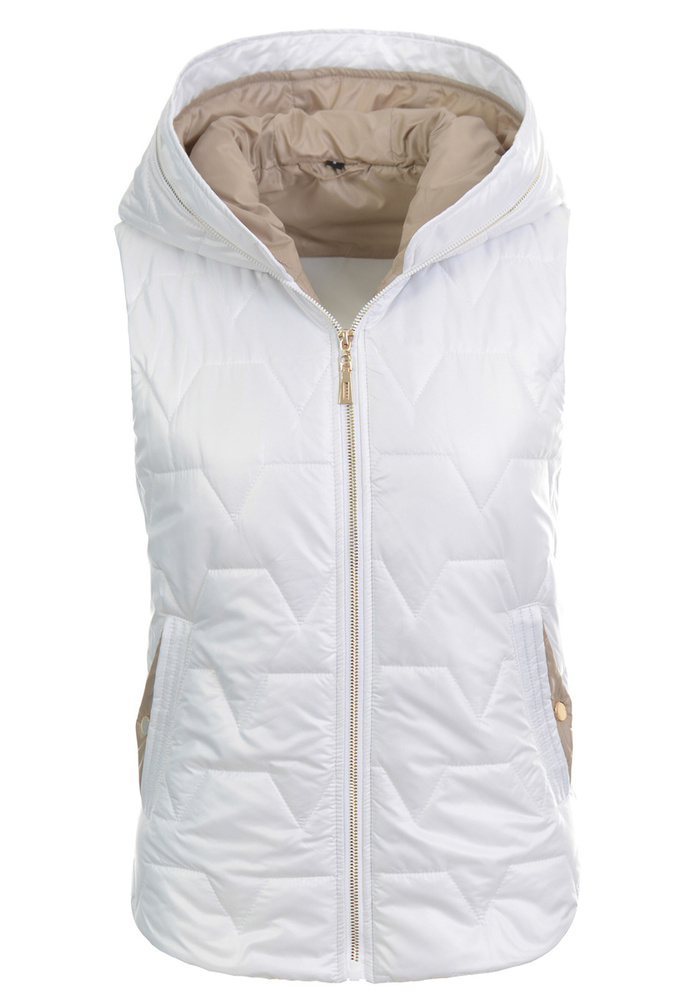 Damska Kamizelka Bezrękawnik Izyda Biały