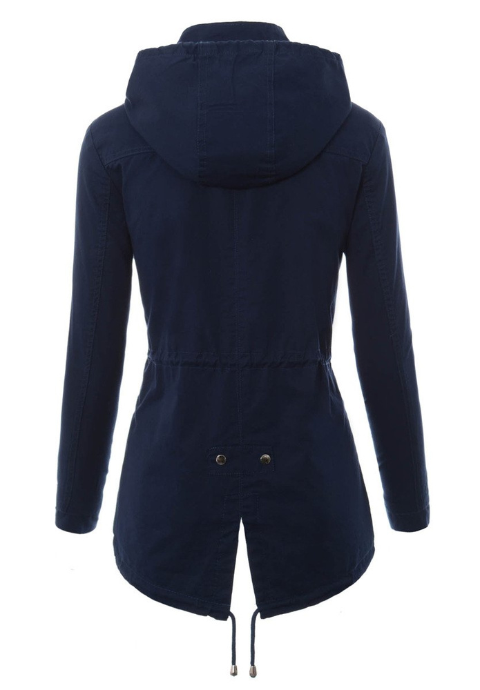 Damska Kurtka Parka Wiosenna Kasandra Granatowa