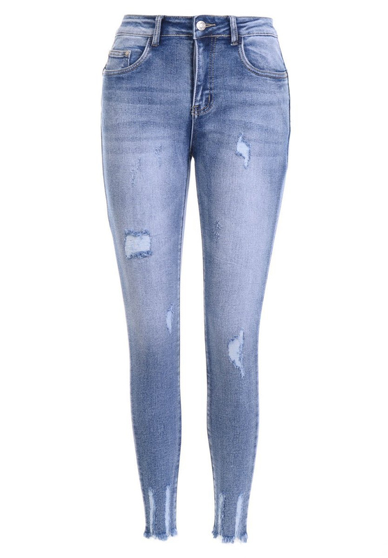 Damskie Spodnie Jeansowe Niebieskie