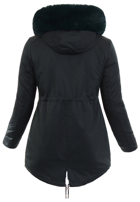 Kurtka Parka Zimowa Elżbieta Butelkowo Zielona