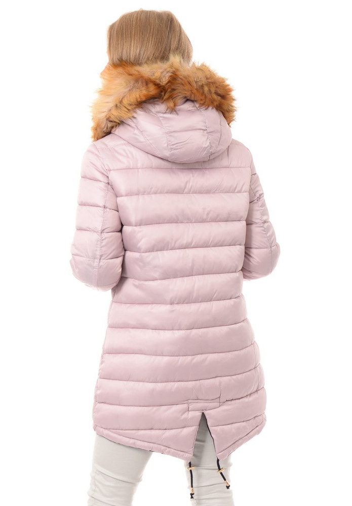 Dwustronna Zimowa Kurtka Marlena Czarno Różowa