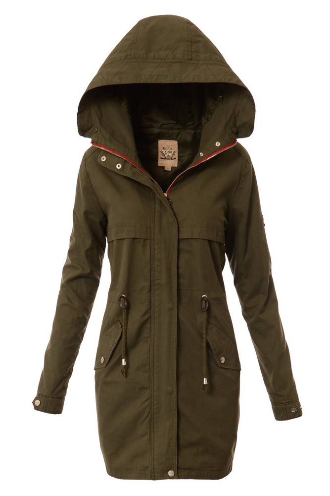 Damska Kurtka Parka Zimowa 2w1 Nataly Zielona