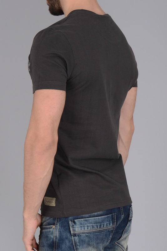 Męska Koszulka T-shirt Nadruk Ride Grafit