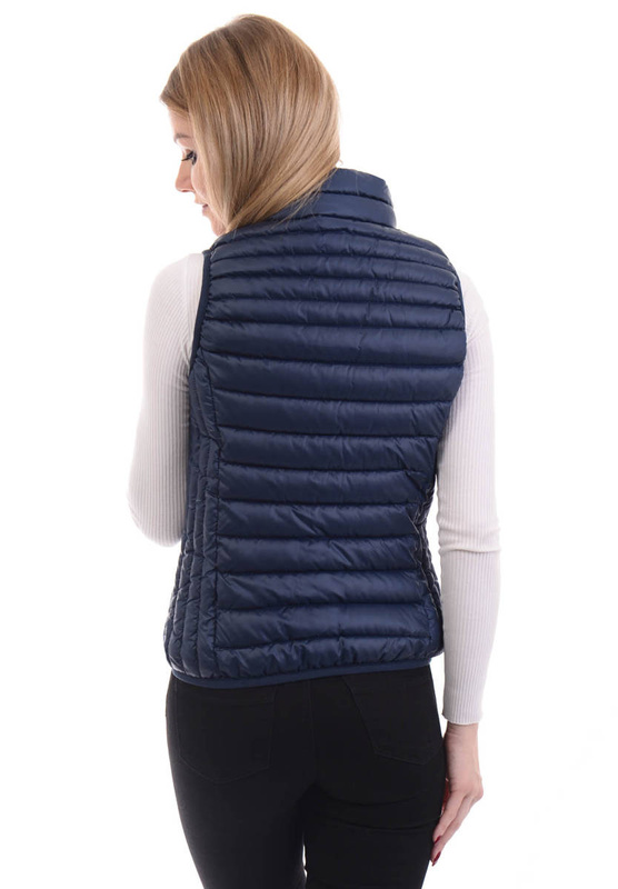 Damska Kamizelka Bezrękawnik Lila Granatowy 