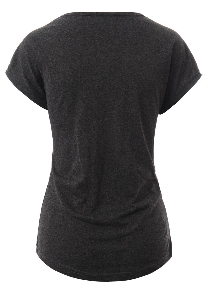 Damska Koszulka Krótki Rękaw T-Shirt Nadruk Queen Ciemno Szara