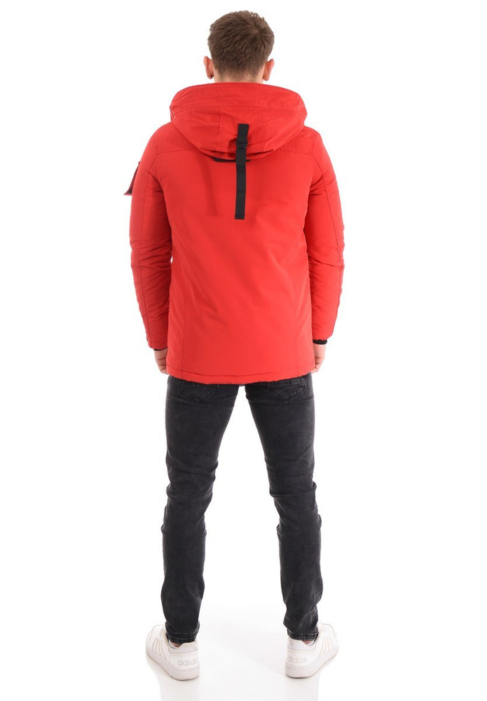 Męska Zimowa Kurtka Czerwona