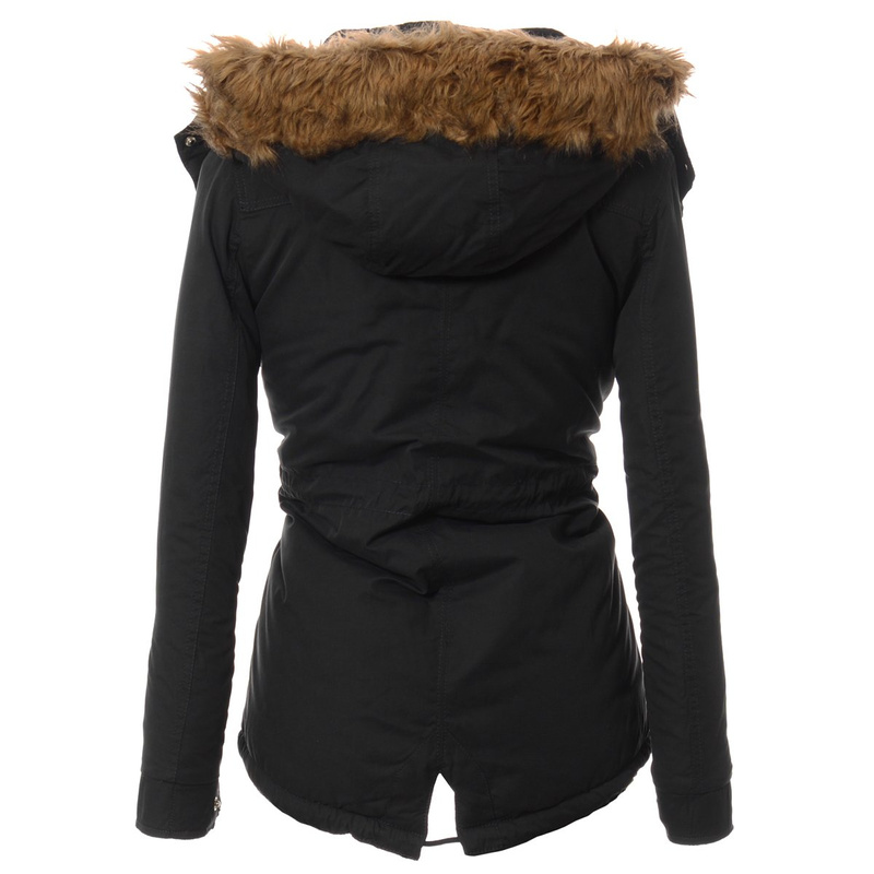 Damska Kurtka Parka Zimowa Granatowa