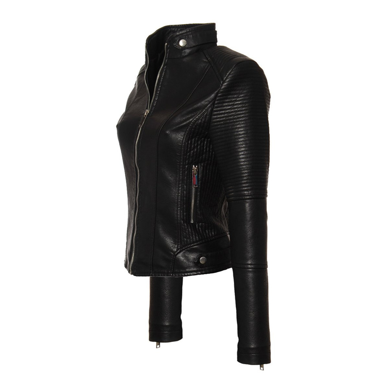 Piękna Damska Kurtka Ramoneska Jovita Czarna