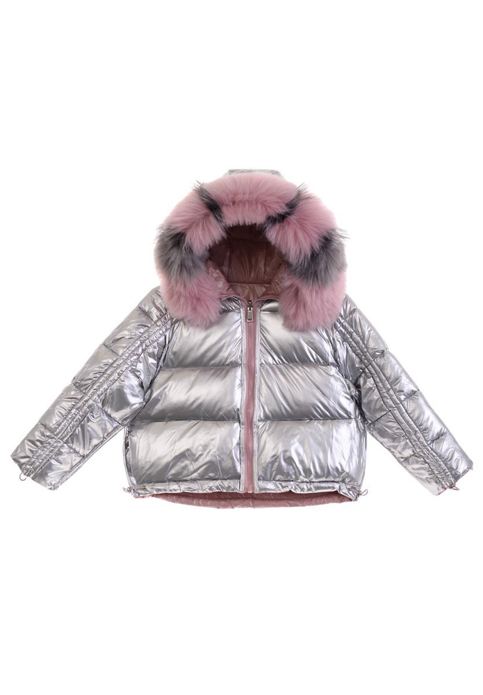 Dziecięca Dwustronna Kurtka Ortalionowa Malwinka Różowa