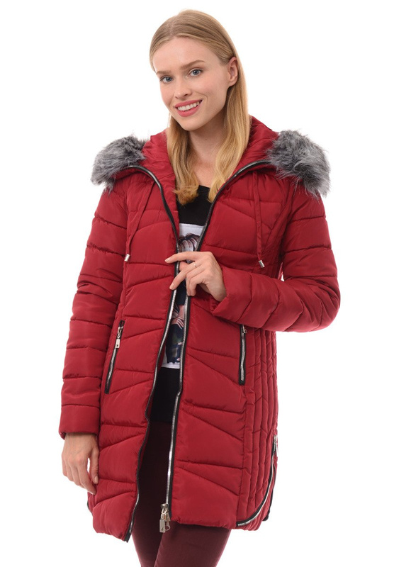 Damska Kurtka Ortalionowa Bordowa