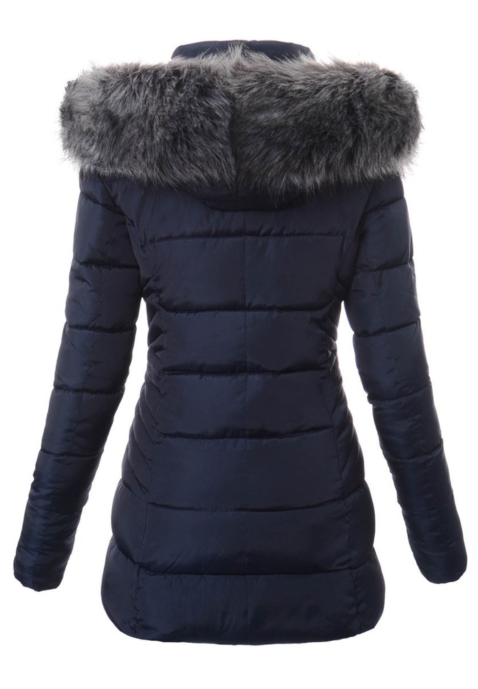 Damska Zimowa Ortalionowa Kurtka Granatowa
