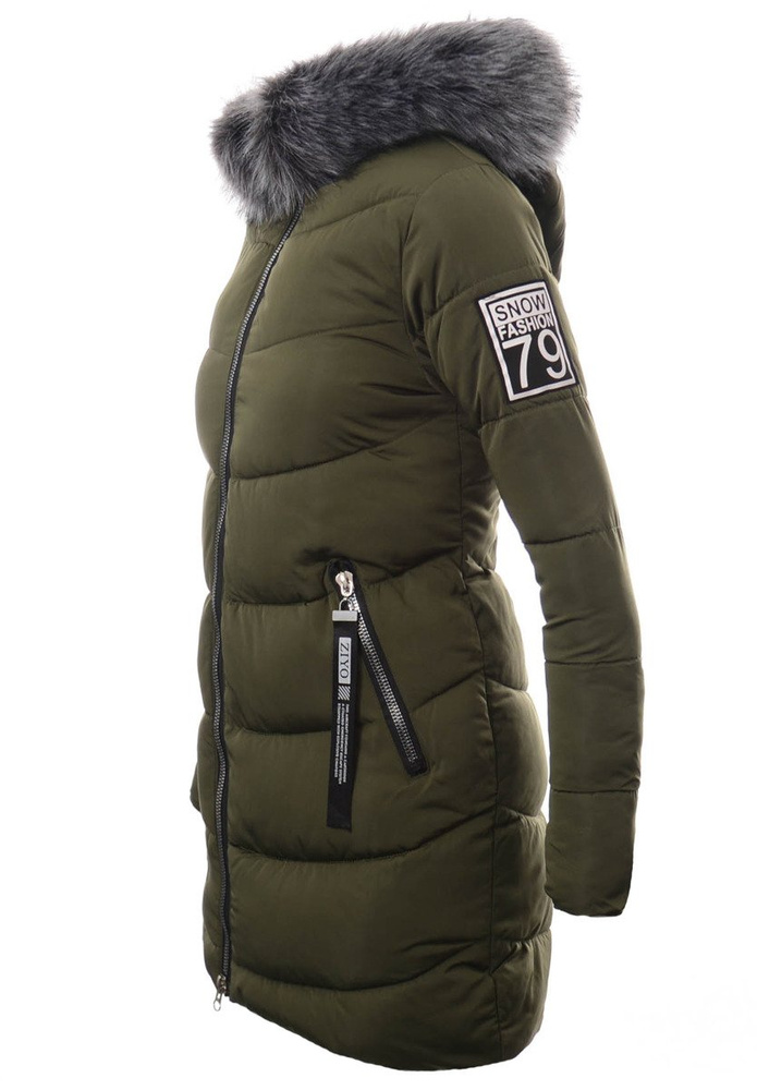 Damska Zimowa Kurtka Ortalionowa Zielona