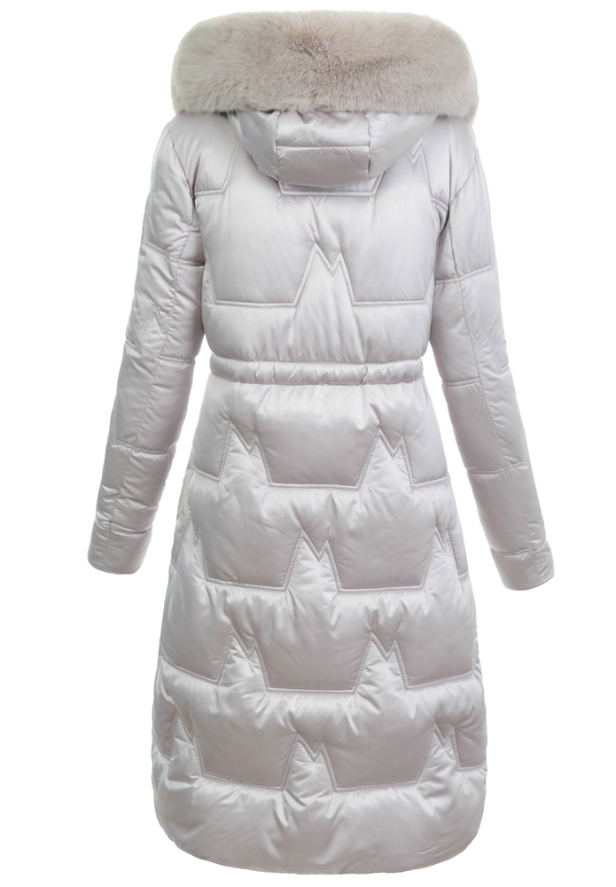 Damska Kurtka Zimowa Perłowo Beżowa