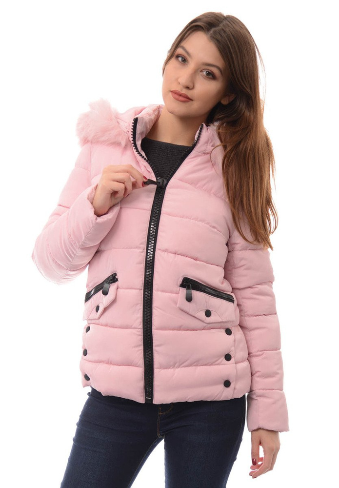 Damska Zimowa Kurtka Ortalionowa Sonia Różowa