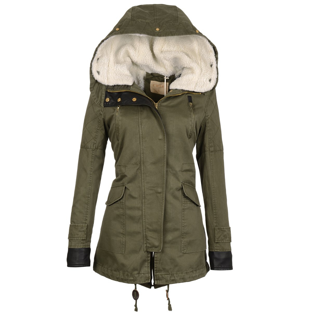 Damska Parka Kurtka Zimowa 2w1 Elena Zielona