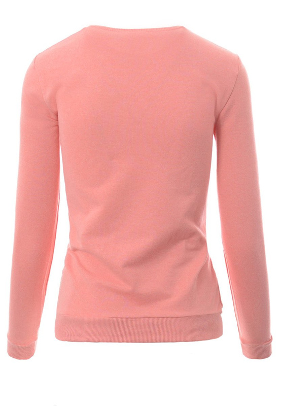 Damska Bluza Bawełniana Nadruk Paris City of Lovers Różowa