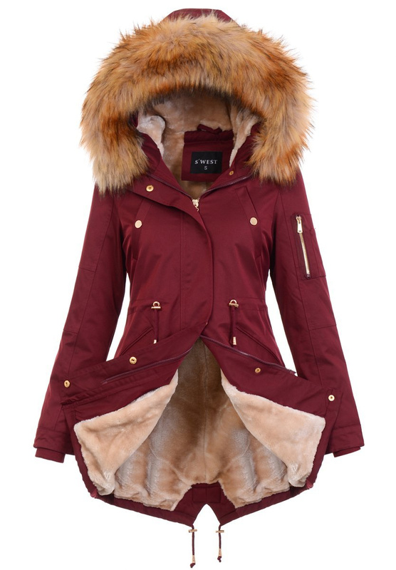 Parka Zimowa Pola Bordowa