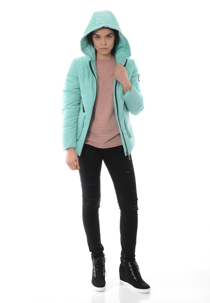 Damska Zimowa Kurtka Ortalionowa Ludmiła Miętowa