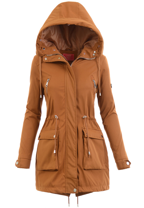 Damska Kurtka Parka 2w1 Dominika Brązowa