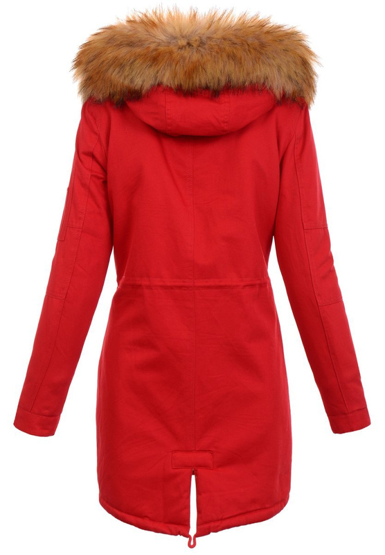 Damska Kurtka Parka Adrianna Czerwona