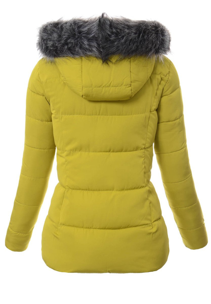 Damska Zimowa Kurtka Ortalionowa Żółta