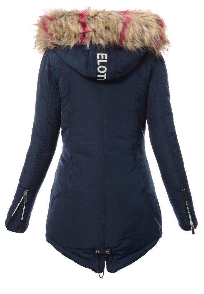 Damska Zimowa Ortalionowa Kurtka Alma Granatowa