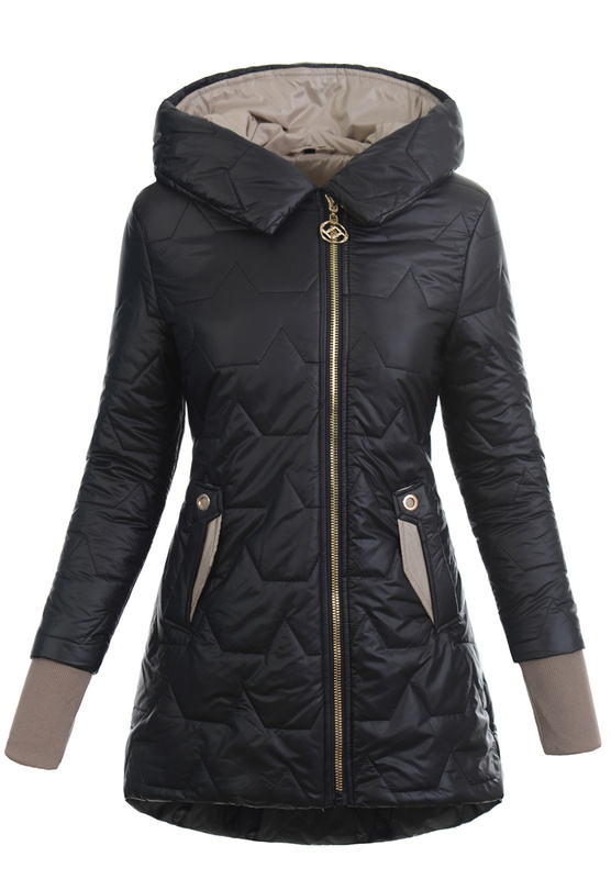 Damska Kurtka Pikowana Wiosenna Ida Czarna