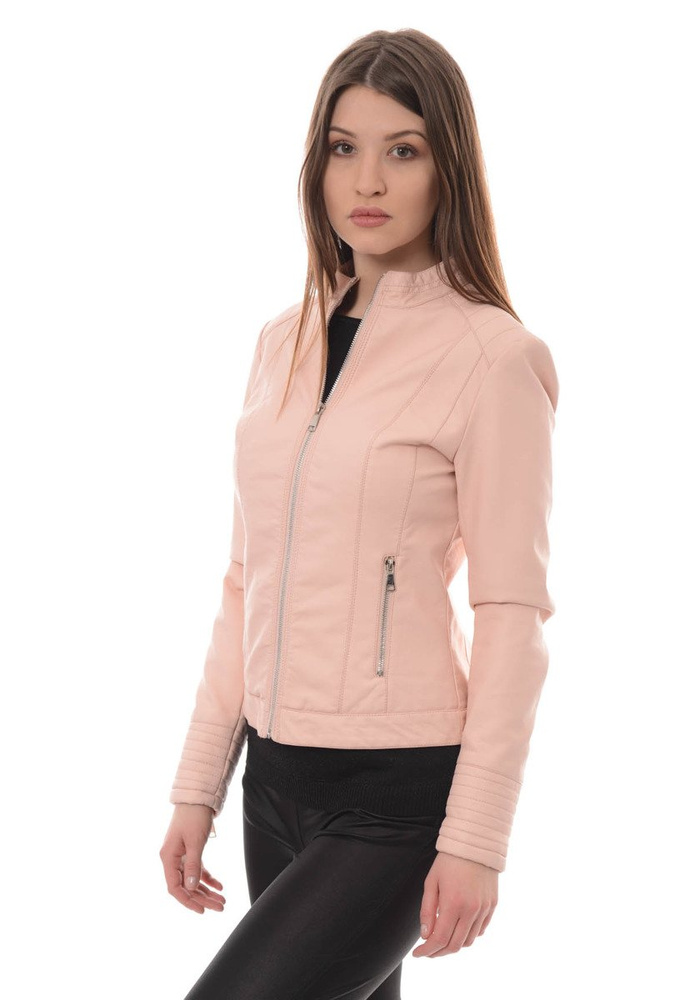 Rewelacyjna Damska Kurtka Ramoneska Flora Różowa