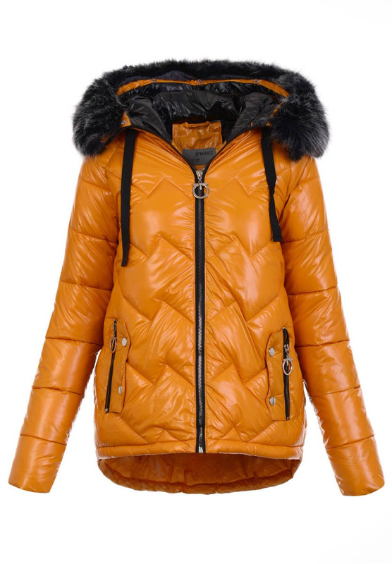 Damska Kurtka Ortalionowa Michalina Żółta