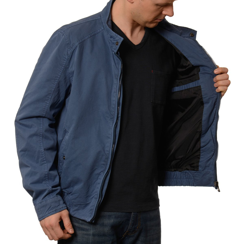 Męska Kurtka Wiosenna - Jesienna Carlos Niebieska