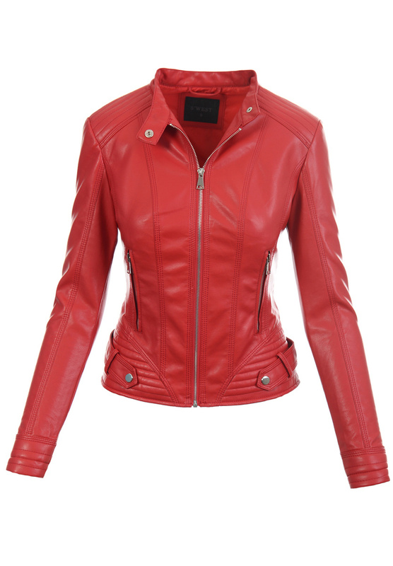 Damska Kurtka Ramoneska Karolina Czerwona