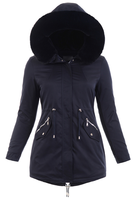 Kurtka Parka Zimowa Elżbieta Granatowa
