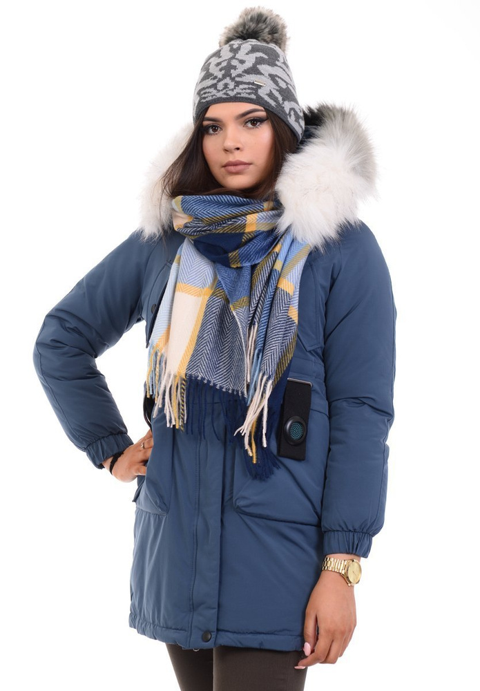 Szal Damski Żółto-Niebieski