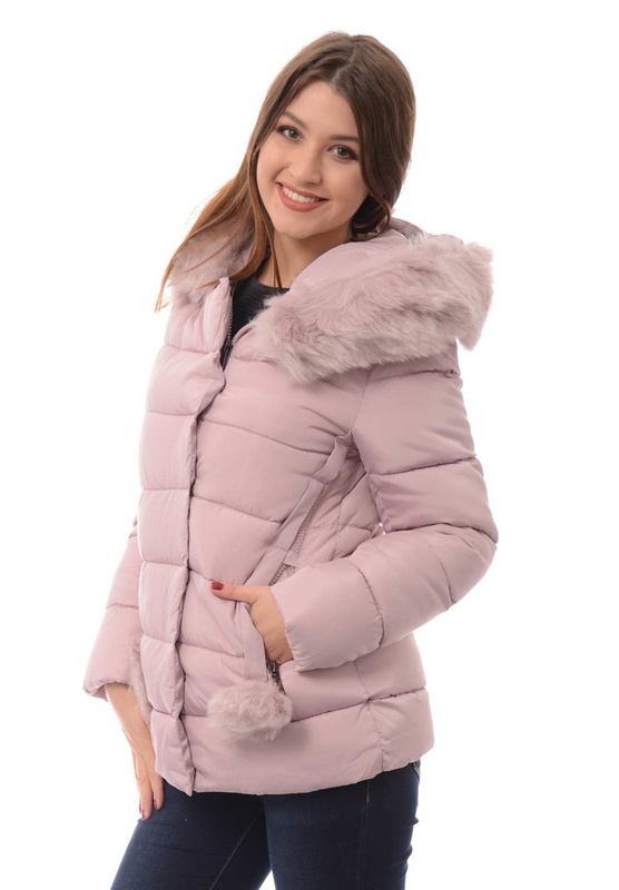 Damska Zimowa Kurtka Ortalionowa Różowa