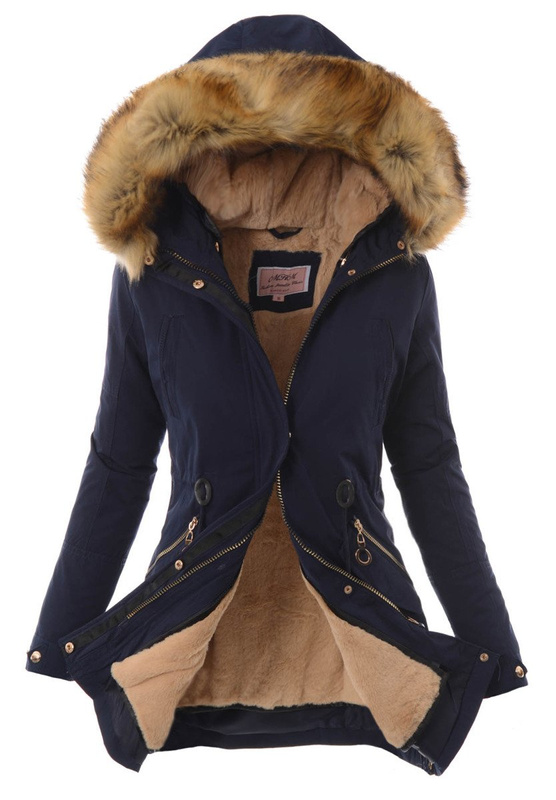 Damska Kurtka Parka Zimowa 2w1 Melania Granat
