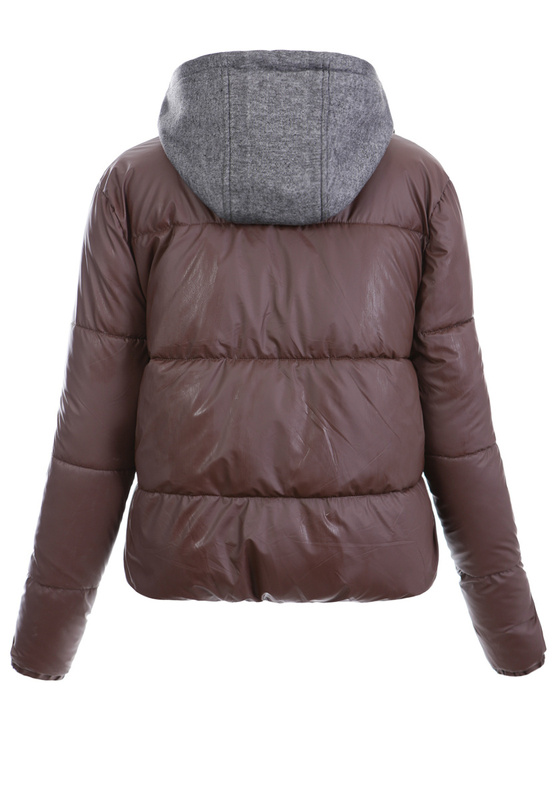 Damska Kurtka Pikowana Michaela Brązowa