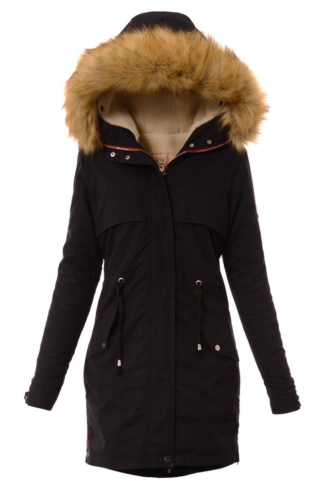 Damska Kurtka Parka Zimowa 2w1 Nataly Granatowa